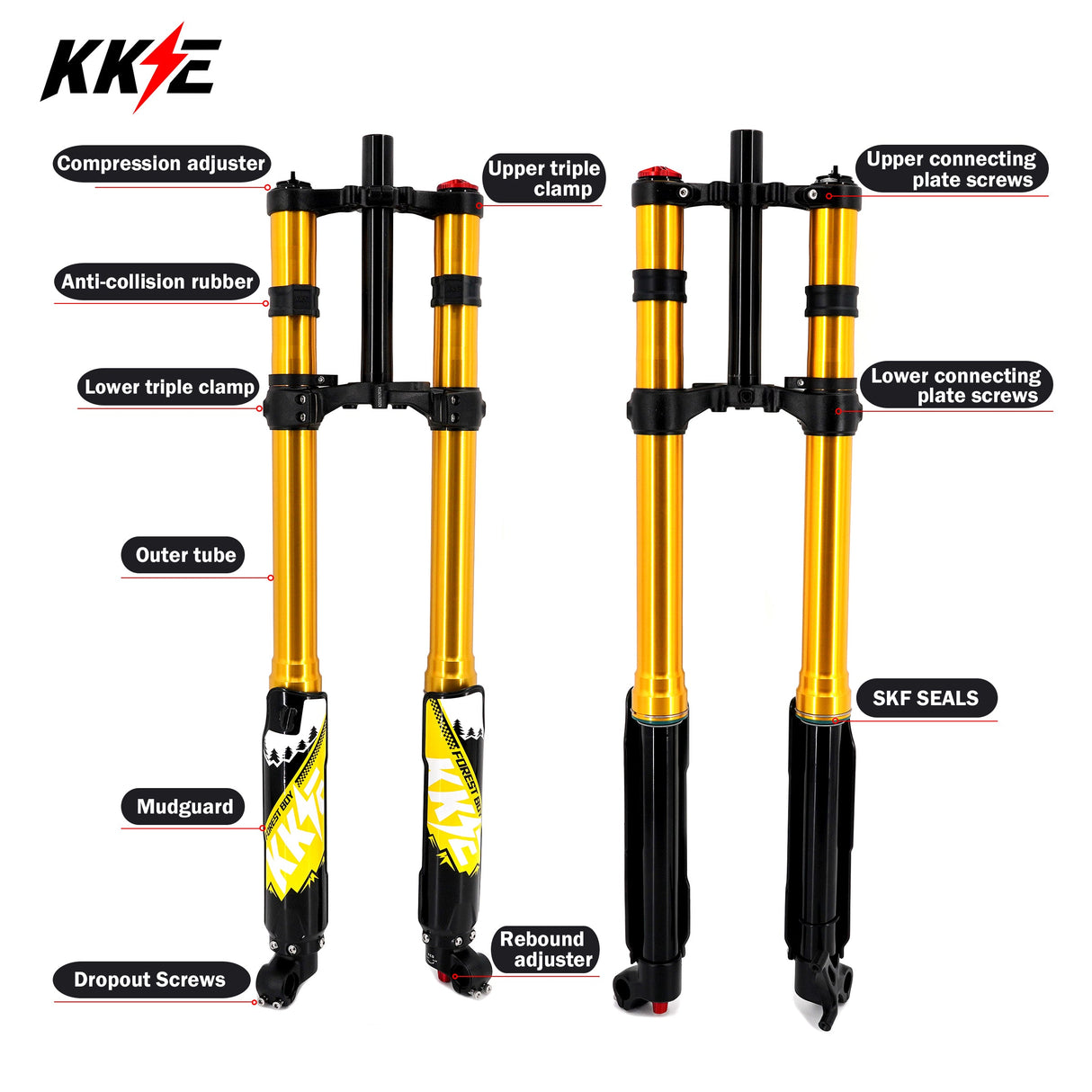 KKE 35MM Upgraded 5.5 Version Front Suspension Fork