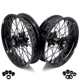 KKE 3.5*17'' & 4.25*17'' Supermoto Wheels Rims Fit STARK VARG MX EX Electric Dirt Bike All Black