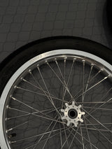Surron Light Bee X / E-Ride Pro Supermoto Wheelset (Thick/Wide) - Chrome Silver / Gloss Black