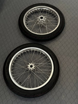 Surron Ultra Bee 17" Supermoto Wheelset - Black/Chrome Finish