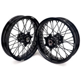 KKE 3.5*17'' & 4.25*17'' Supermoto Wheels Rims Fit STARK VARG MX EX Electric Dirt Bike All Black