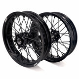 KKE 3.5*17'' & 4.25*17'' Supermoto Wheels Rims Fit STARK VARG MX EX Electric Dirt Bike All Black