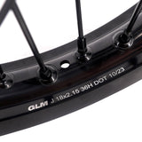 KKE Enduro 1.6*21" & 2.15*18" CNC Hub Electric Dirtbike Alloy Wheels Rims Fit STARK VARG All Black