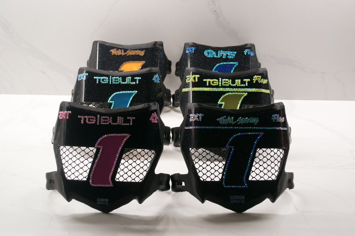 Bedazzled MotoCutz Front Vented Number Plate