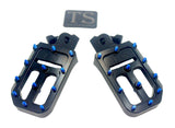 TS Custom Foot Pegs Featuring Titanium Grips for E-moto