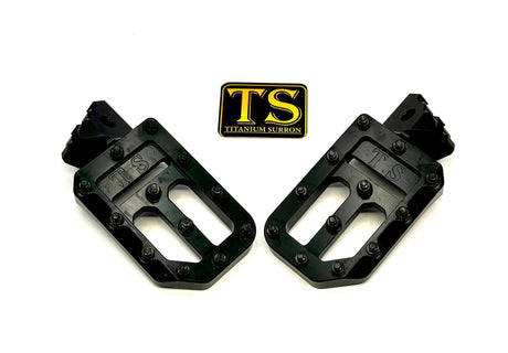 TS Custom Foot Pegs w/ Titanium Grips for Surron and Most Light E-moto