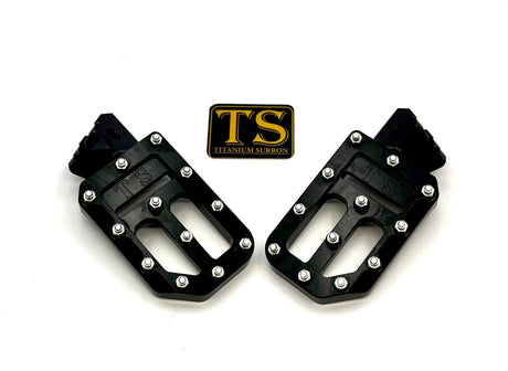 TS Custom Foot Pegs w/ Titanium Grips for Surron and Most Light E-moto